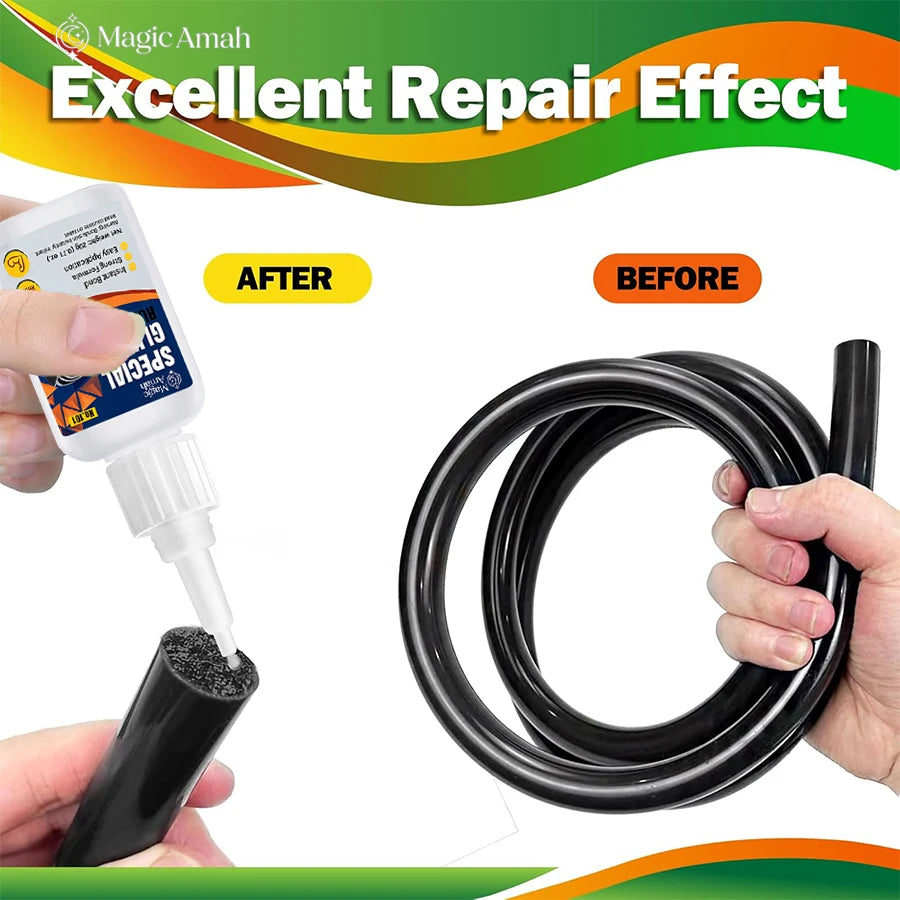 1-3Pcs Special Cyanoacrylate Glue for Rubber Fast Curing Strong Bond Adhesive for Car Tire Slippers Rubber Belt Instant Repair
