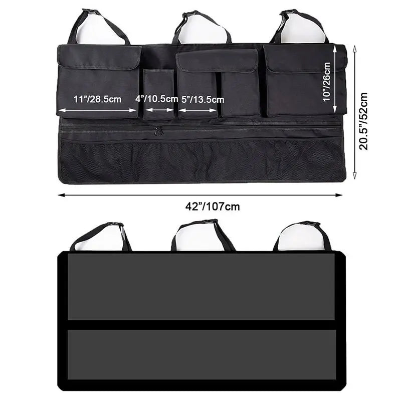 Universal Auto SUV/MPV Organizer Trunk Back Seat Storage Bag Car Rear Multifunctional Storage Net Pocket Car Interior Supplies
