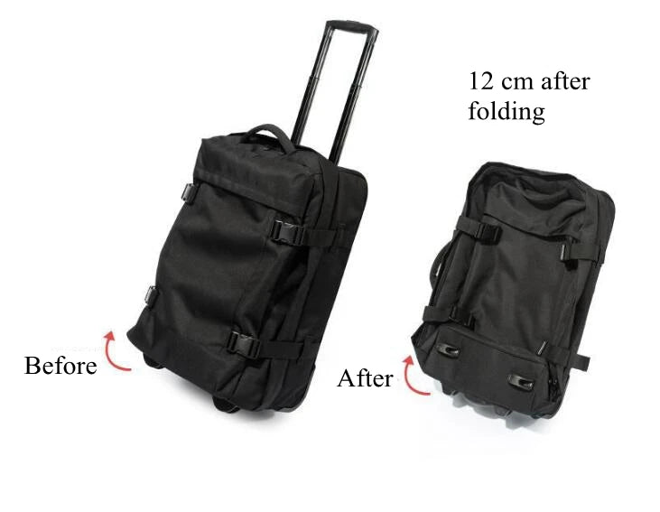 Unisex 22inch Carry On Hand Luggage Travel Trolley Bag Travel Suitcase Men Rolling Duffle Bag with Wheels Travel Tote On Wheels