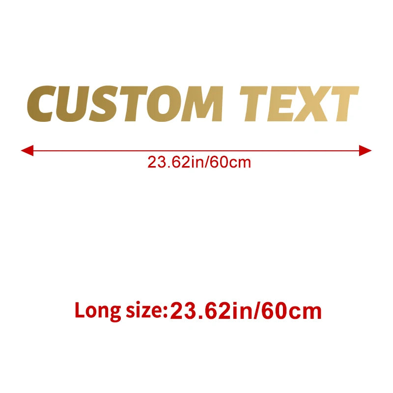 1PC Custom Only Text Car Stickers Front Banner Windshield Waterproof Personalized DIY Vehicle Boat Self-Adhesive Vinyl Decals