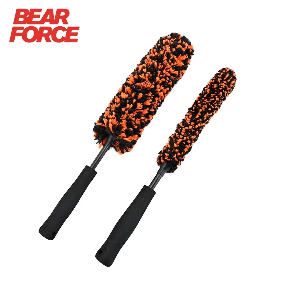Car Wheel Cleaning Brush, Microfiber Bendable Wheel Detailing Brush,Soft No-Scratch Car Wheel Rim Cleaner Brush for All Wheel