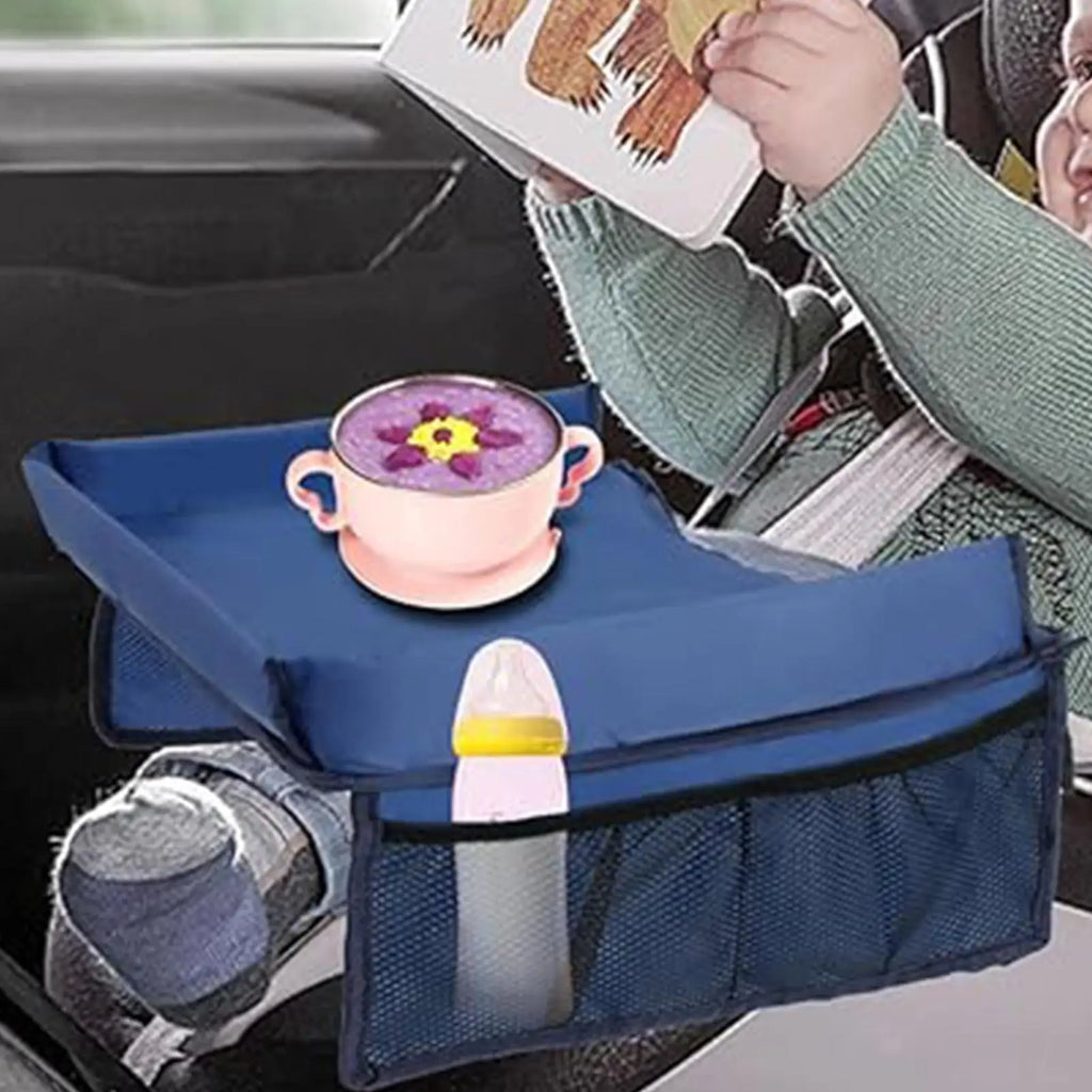 Kids Travel Tray Car Seat Tray With Drawing Kit Carseat Tray For Toddler Kids Road Trip EssentialsFor Airplane
