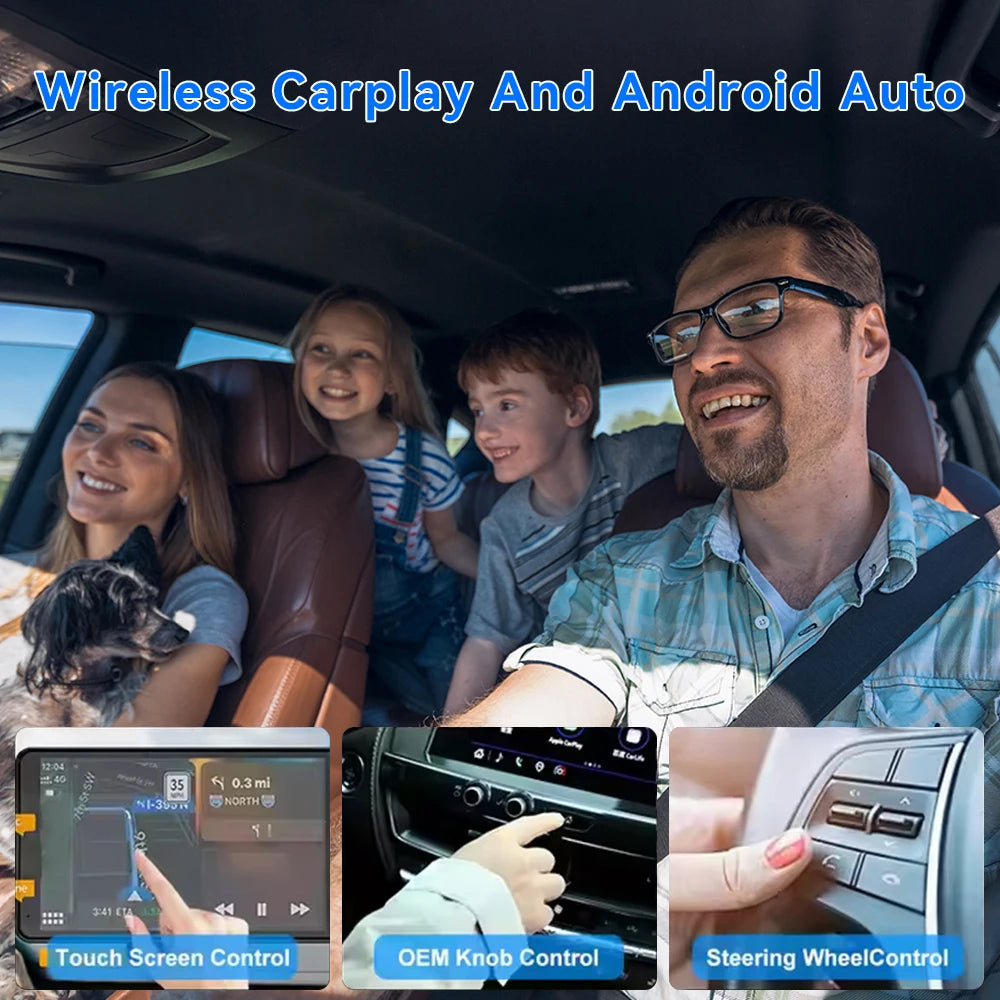 TrolinkTek Wireless CarPlay Adapter with OTA Upgrade Function, Continuously Optimize Compatibility, Solve Connection Delay and Disconnect Issues, Practical Wired to Wireless Carplay Gear for Daily Commute Driving