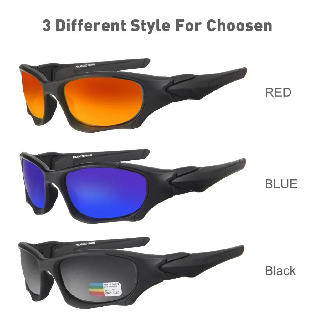 Queshark UV400 Anti Glare Polarized Camping Hiking Eyewear Men Women Sport Sunglasses Golf Running Fishing Sports Glasses