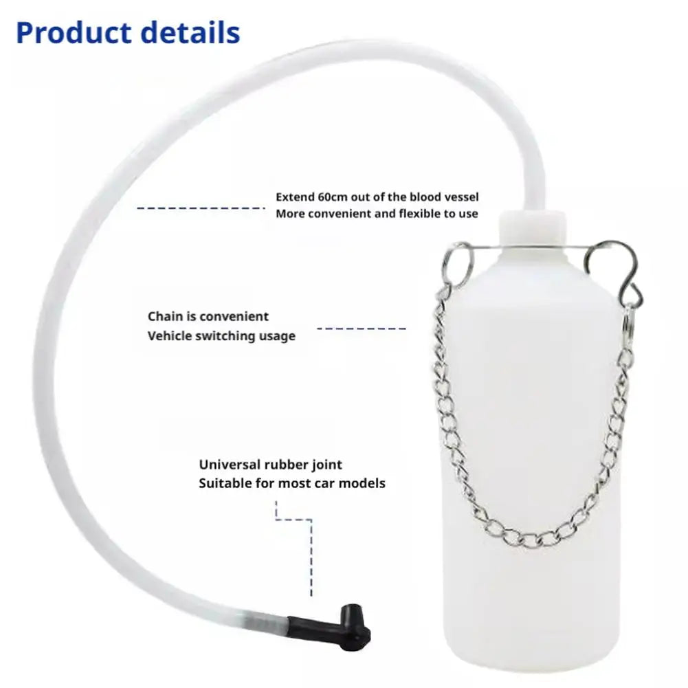 Auto Brake Fluid Extractor, Universal 1L Brake System Bleeding Tool, Brake Fluid Bleeder Bottle, One Person Brake Bleeder Kit