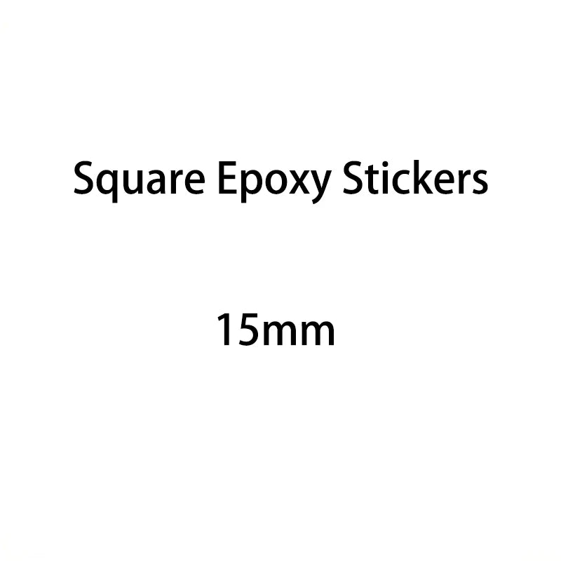 50/100/200/500pcs 3D Clear Epoxy Stickers Round Square Heart Oval Dome Adhesive Stickers Domed Cups for DIY Jewelry Making