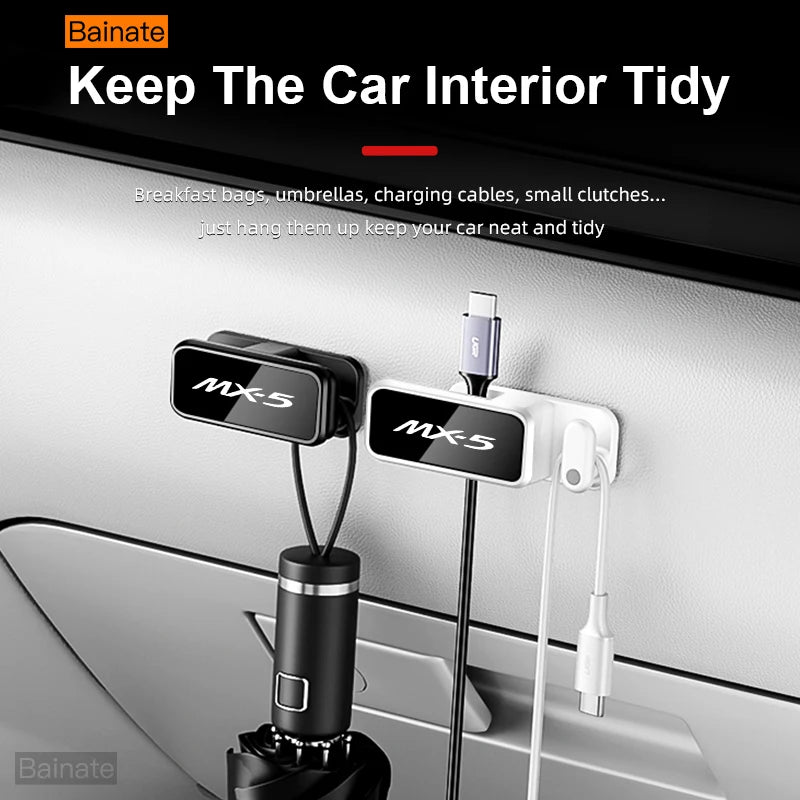 Car Hook Styling Hooks Interior Storage Accessories, For Mazda MX-5 Nd RF NC SKYACTIV 2005-2016-2025  Adhesive Mount Organizer