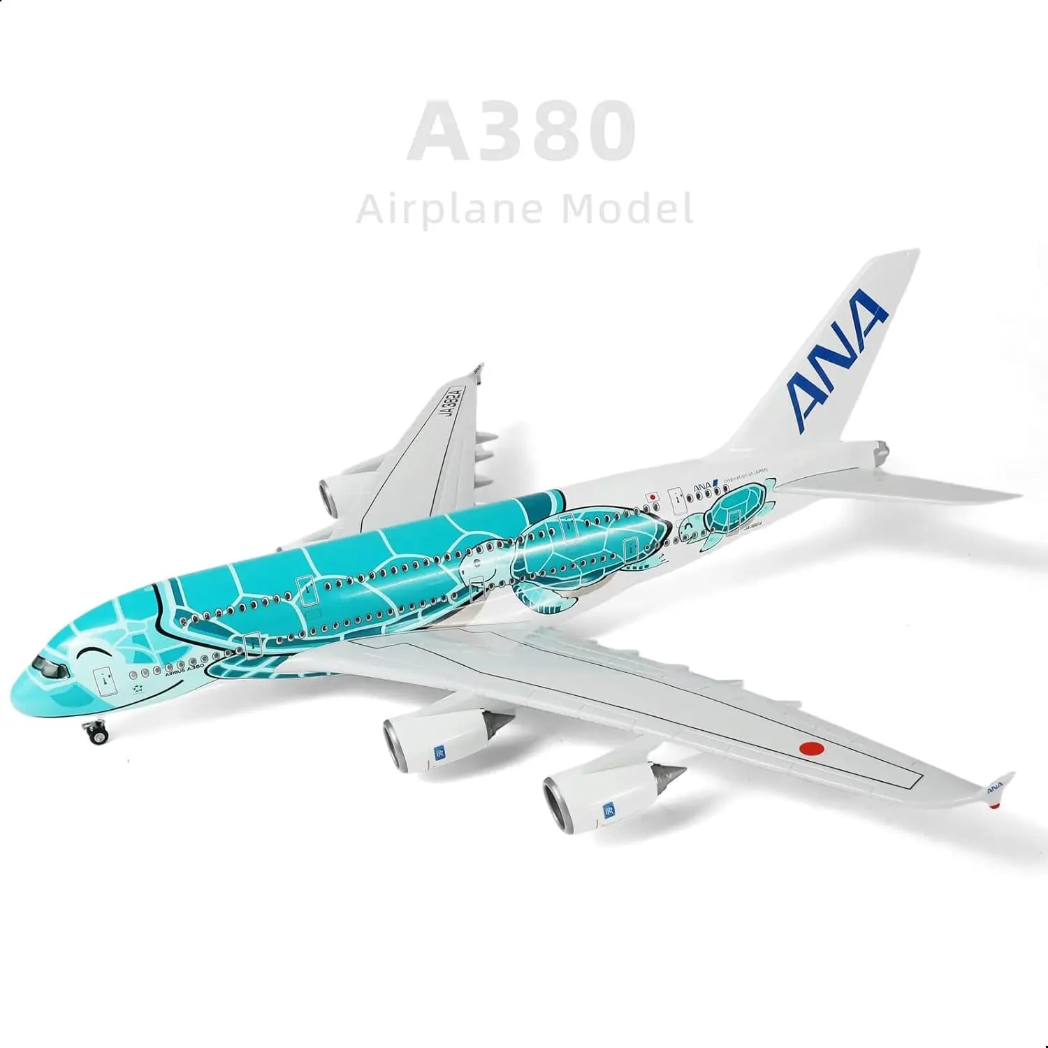 1/160 A380 for ANA Green Turtle Airplane Model Kits for Airbus A380 Model Plane for Adult Aviation Gifts or Aircraft Collection
