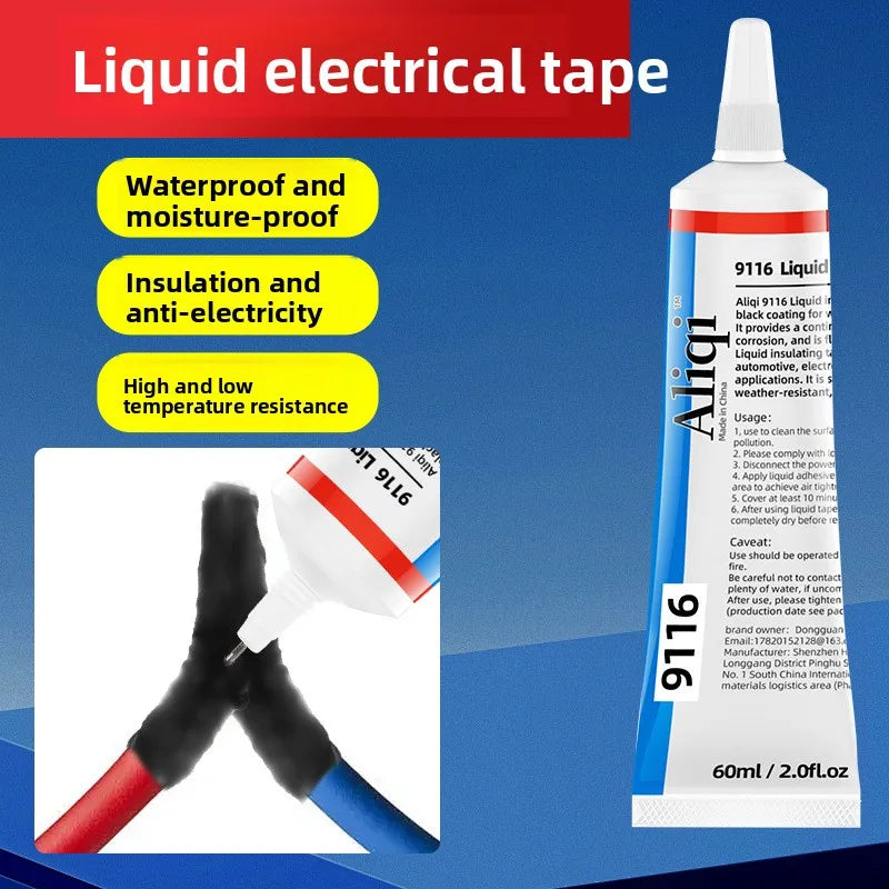 Waterproof Liquid Electrical Tape Rubber Insulating Cable Wire Coat Glue Insulation Adhesives Sealer Home Fix Line Glue