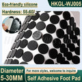 Black Self Adhesive Silicone Rubber Feet Pad Furniture Foot Pad Round Anti Slip Pad for Laptop Keyboard/Furniture Dia 5-30mm