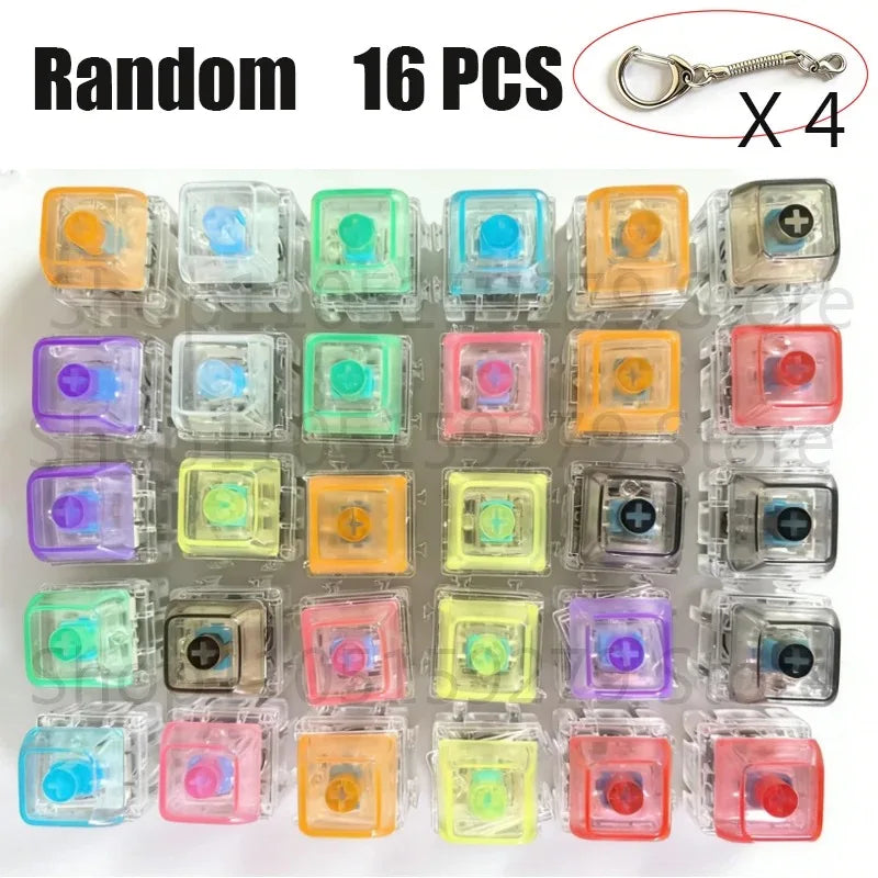 /*LED Keyboard Keychain Fidget Toys Crystal Clicker Sensory Toy for Stress Relief Keyboard Keychain Fidget Gadget for Adults Kid