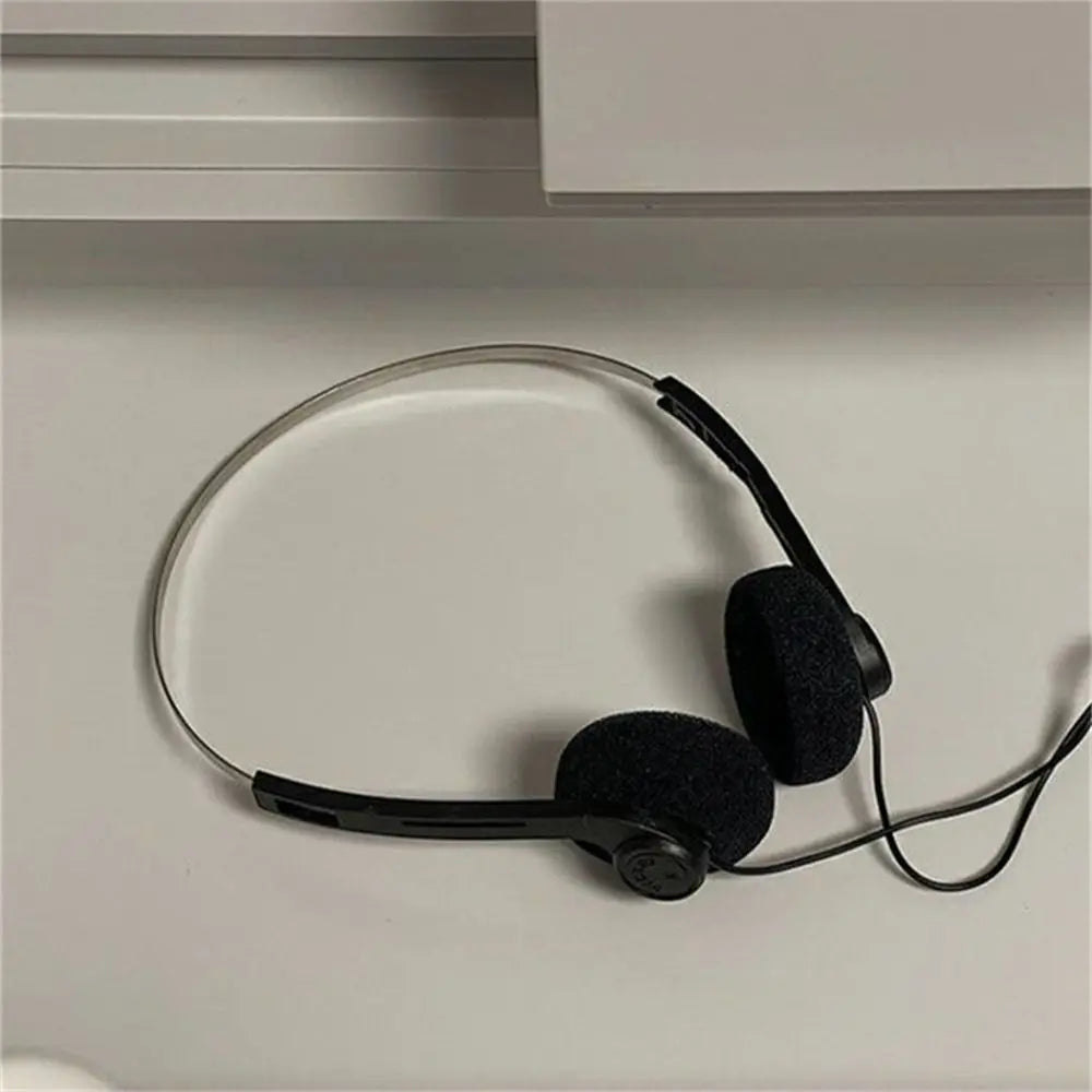Personality Over Ear Underwire Headphone Vintage 3.5mm Retro Feelings Headphone 80s 90s Wired Music Mp3