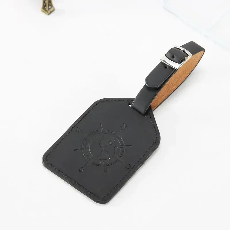 Cute Cat PU Leather Luggage Tag Suitcase Luggage Label Baggage Boarding Bag Portable Name ID Address Holder Travel Accessories