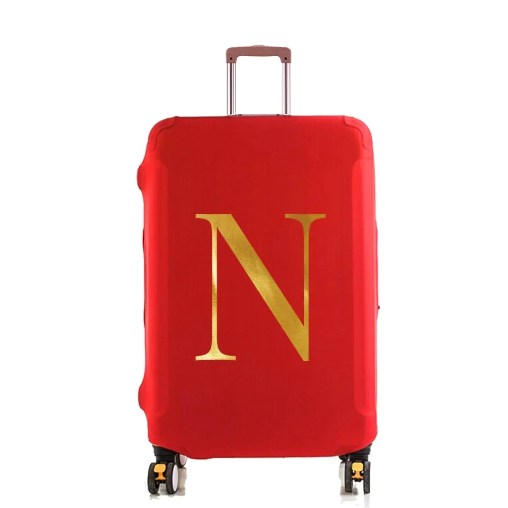 Luggage Cover Protector Elastic Fashion Suitcase Dust Cover Fit 18-28 Inch Trolley Baggage Letter Name Print Travel Accessories