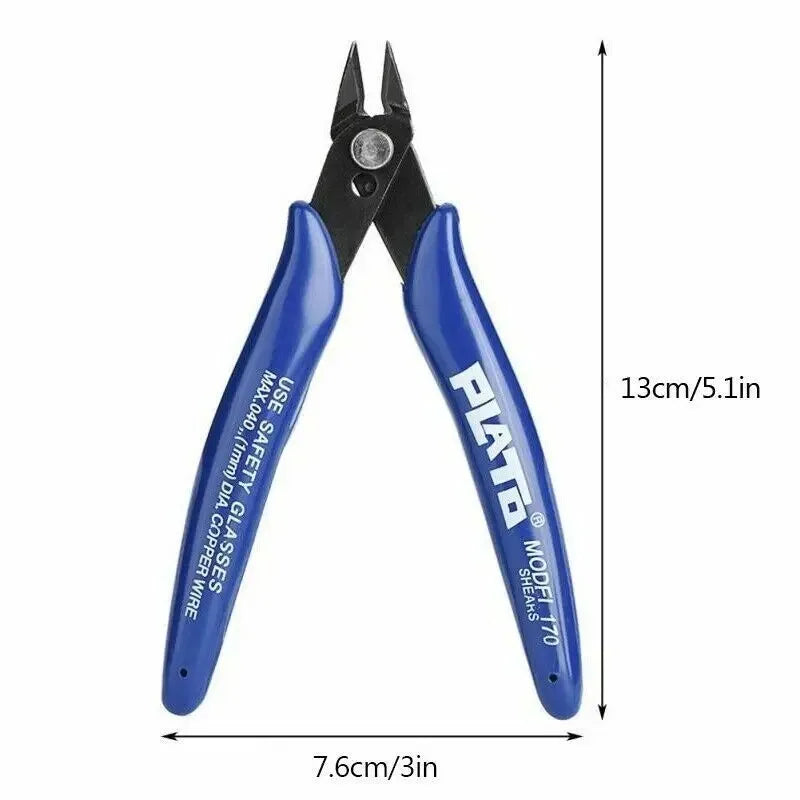 Electrician Durable Chisel Tool Pliers 170 Mini Cutting Nippers Mini Electrical Wire Cable Cutting Cutter Diagonal Pliers