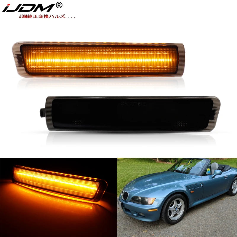 Car T10 LED Front Side Marker Lamp Fender Light For 1996-2002 BMW Z3 M Coupe Roadster Amber Turn Signal Light/Driving Lights 12V