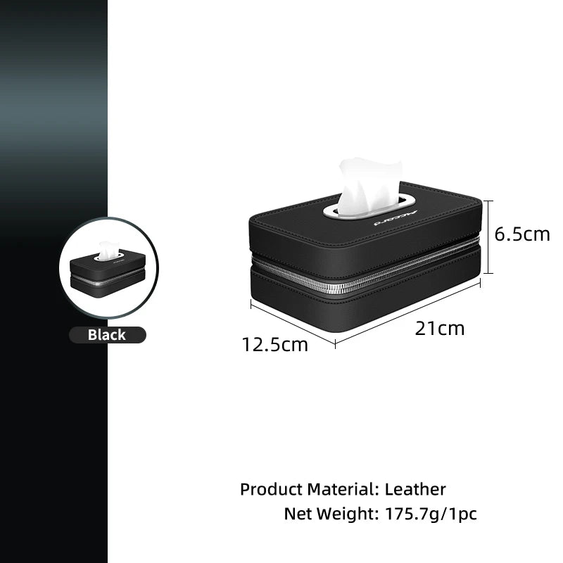 Leather Car Tissue Box Centre Console Tissue Case Accessories For Honda Civic Fit Accord Odyssey City Pilot Jazz CRV HRV