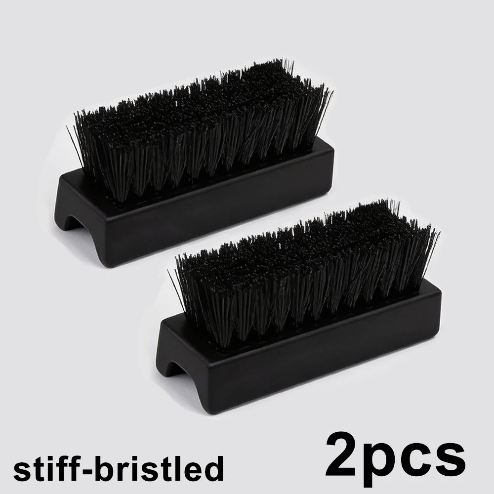 2 Pcs Car Leather Cleaning Brush Set Soft & Hard Bristles Scratch-Free Auto Interior Detailing Brushes for Car Care tools