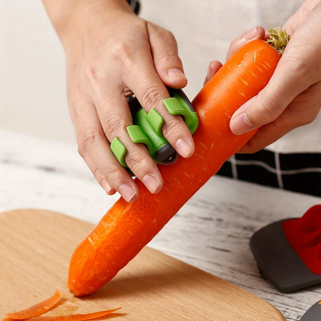 1pc Hand Vegetable Peeler, Palm Peeler, Rubber Finger Grips Comfortable To Peel Pumpkin, Random Color