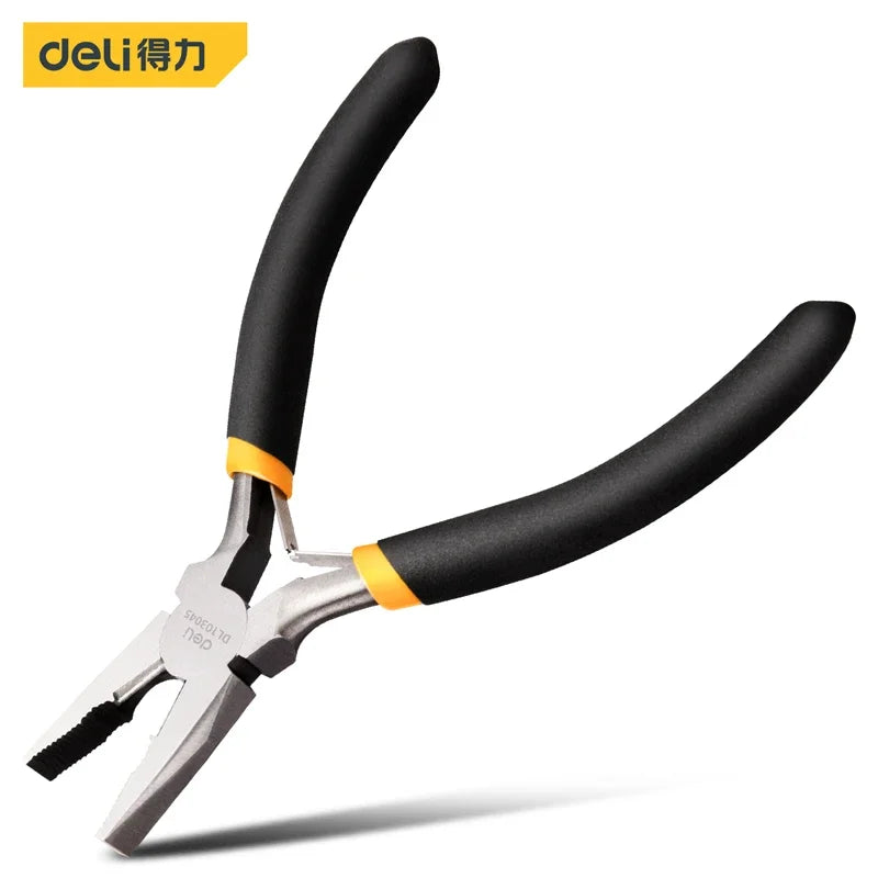Deli 1 Pcs Mini Pliers Making Pliers Precision Wire Cutters, Needle, Round & Bent Nose for Making, Chain Nose, Craft, Earring