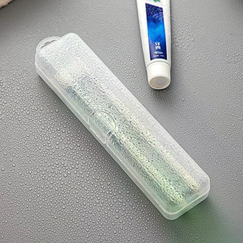 Portable Toothbrush Box Plastic Travel Toothbrush Case Transparent Toothbrush Holder Organizer Travel Practical Accessories