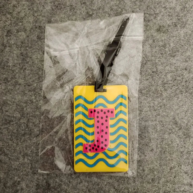 Newest Cute 26 Letters Luggage Travel Accessories Tag Silica Gel Suitcase ID Addres Holder Baggage Boarding Tag Portable Label