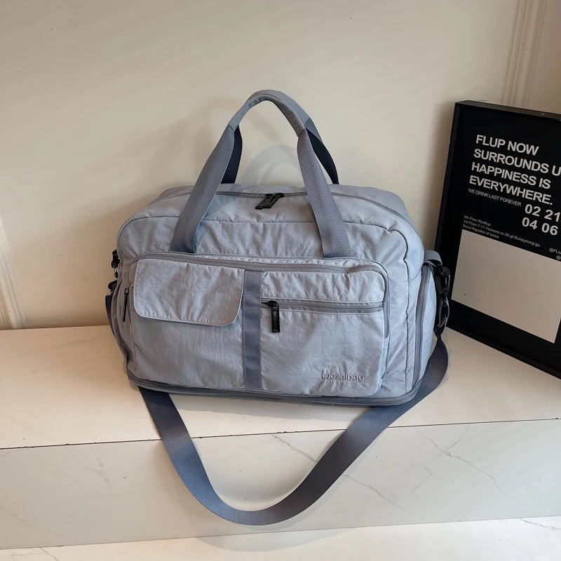 Oxford Zipper Fashion Travel Duffels Large Capacity Simple Women's Bags 2025 Hot Sale Sewing Thread Portable Travel Bags