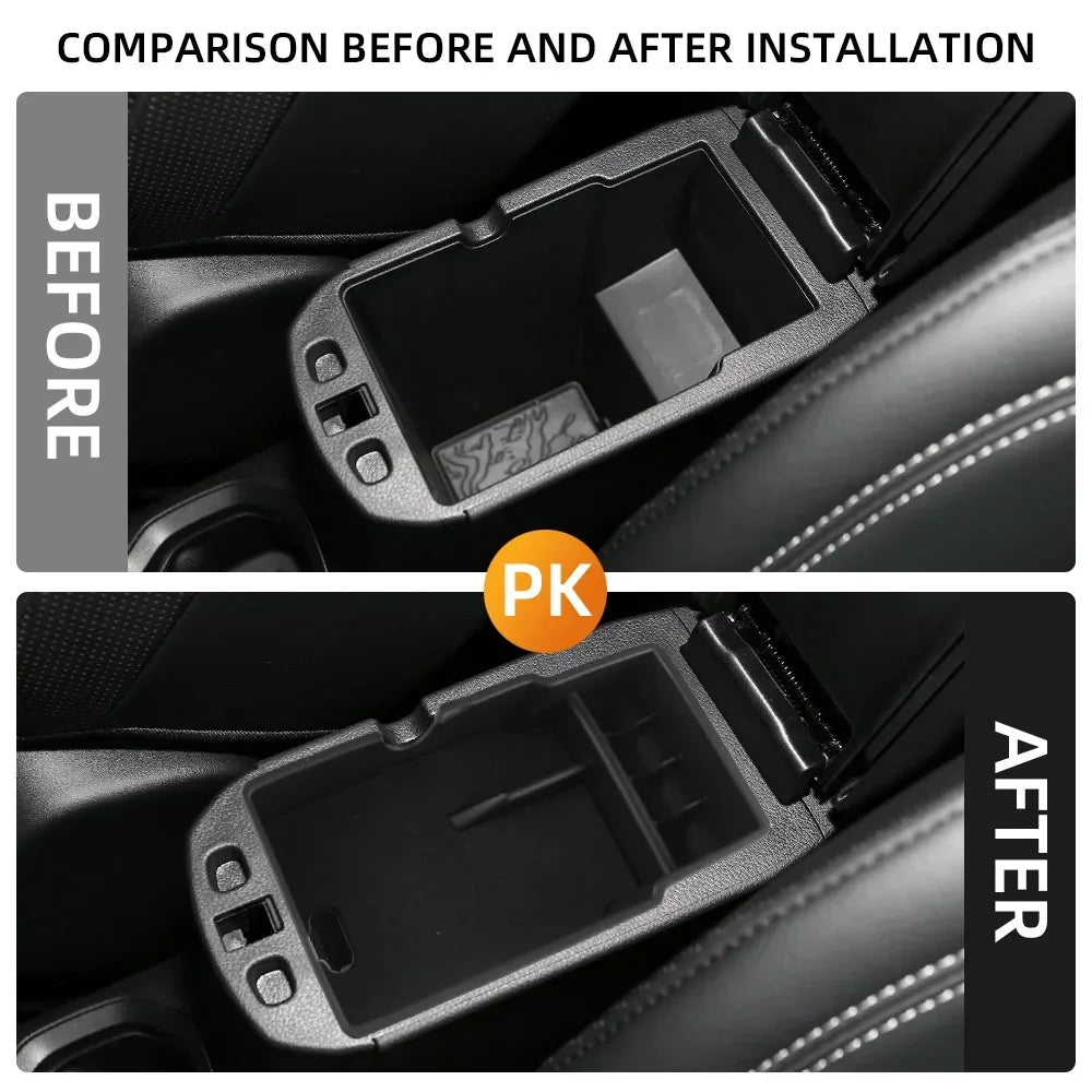 For Jeep Renegade 2015 - 2025 Organizer Armrest Storage Box Tray Central Console Container Stowing Case Holder Accessories