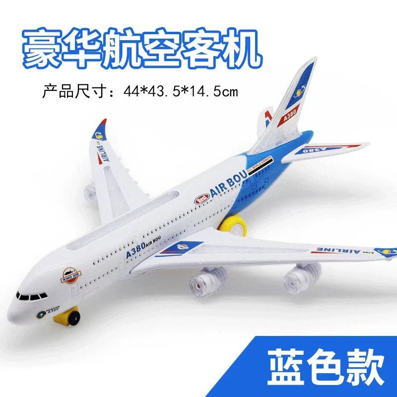 A380 Aircraft Large Long Electric Model Airplane Toy with Sound and Light Children's Toys Kids Airbus Toys Boys Car