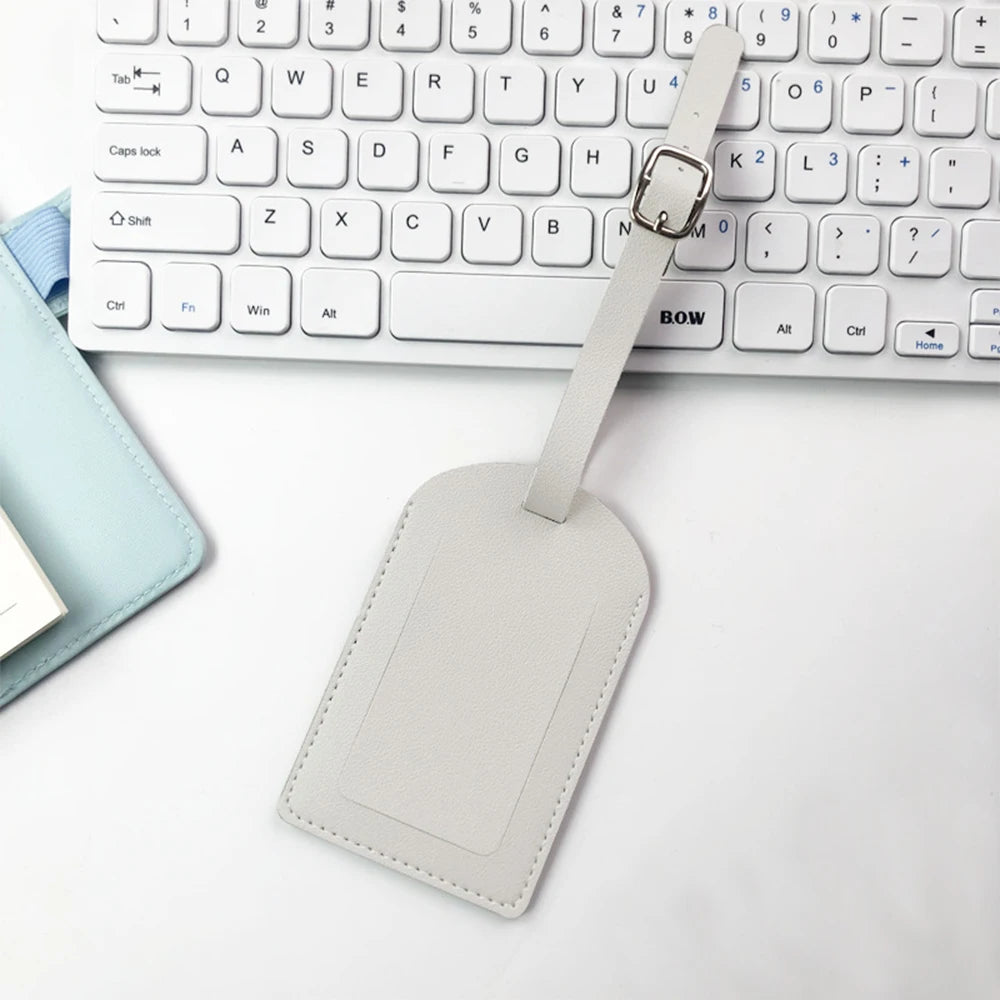 Popular Custom Initials Travel Luggage Tag PU Leather Personalize Name Baggage Lable Wedding Party Logo Gift Travel Accessoriess