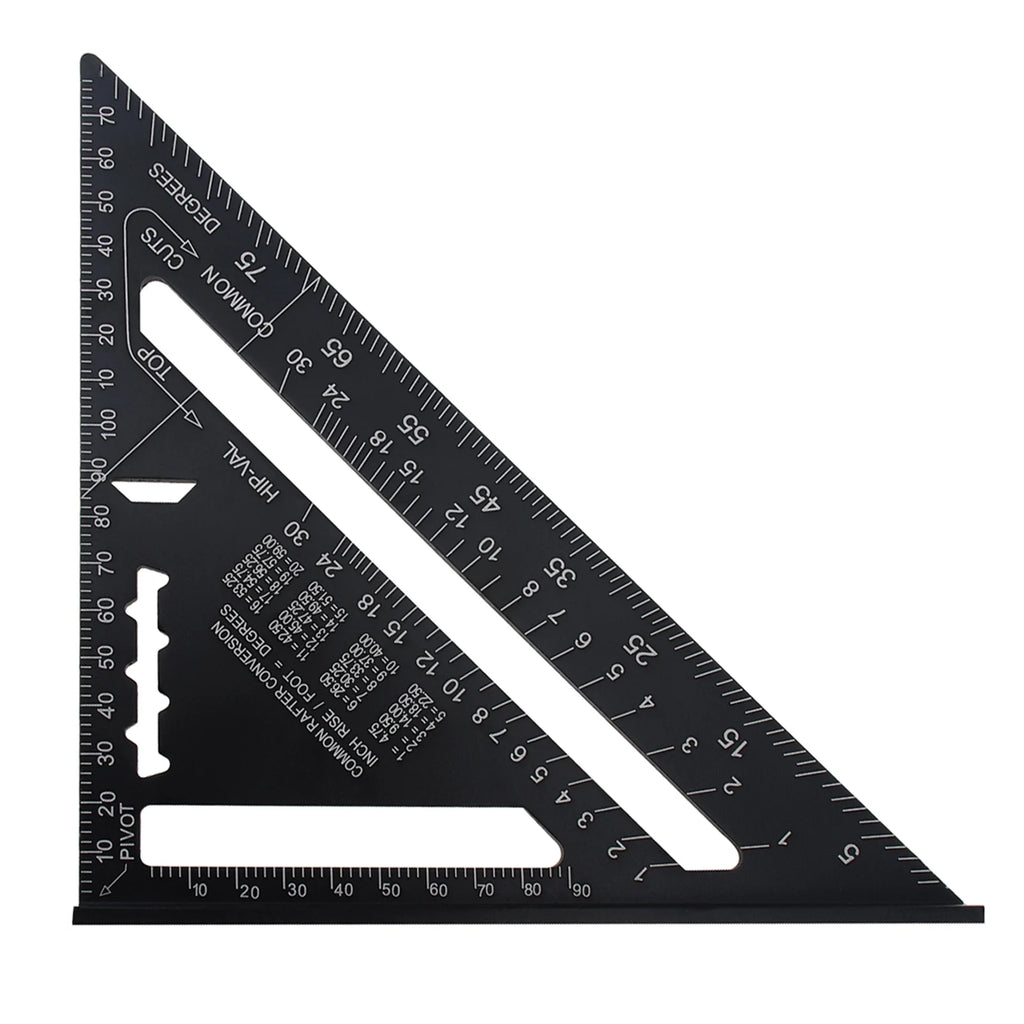 1 or 2pcs/set Alloy +ABS Adjustable Protractor Square and Triangle Rulers, 7 Inch and 12 Inch Angle Ruler Combination Set