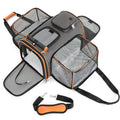 Large Reversible Expandable Cat and Dog Carrier - With Fleece Pad and Pockets for Cats/Dogs Up to 24 Lbs Travel Pet Carrier
