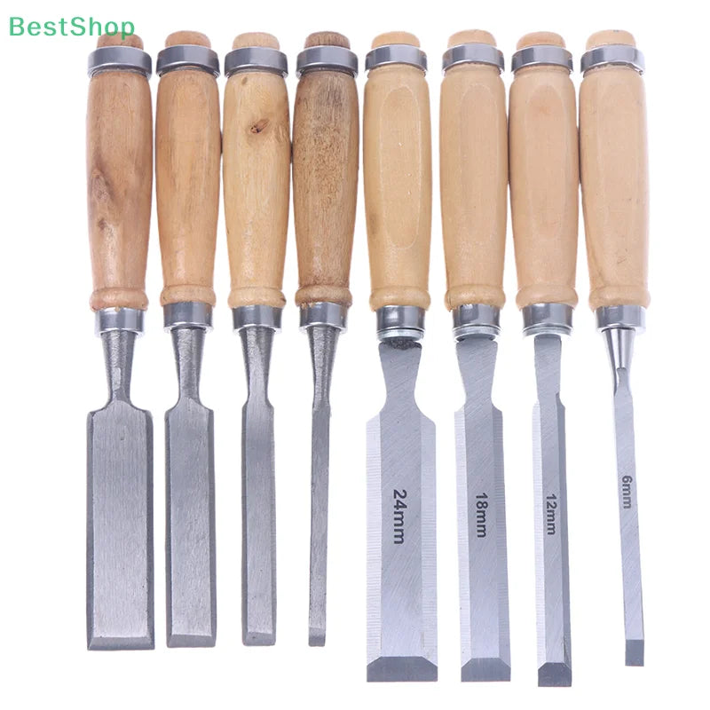 ❤﻿ Professional Woodworking Carving Chisel 4Pcs/Set Wood Carving Tools DIY Auxiliary Tools 6/12/18/24mm