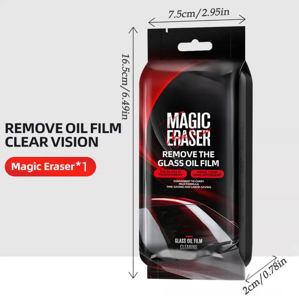 Oil Film Remover For Car Window 5 Pieces Auto Cleaning Supplies Car Glass Stain Removal Sponge For Detailers Drivers Road Trips