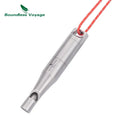 Boundless Voyage Titanium Whistle Emergency Survival Safety Whistles with Lanyard Loud for Outdoor Camping Coaches Training