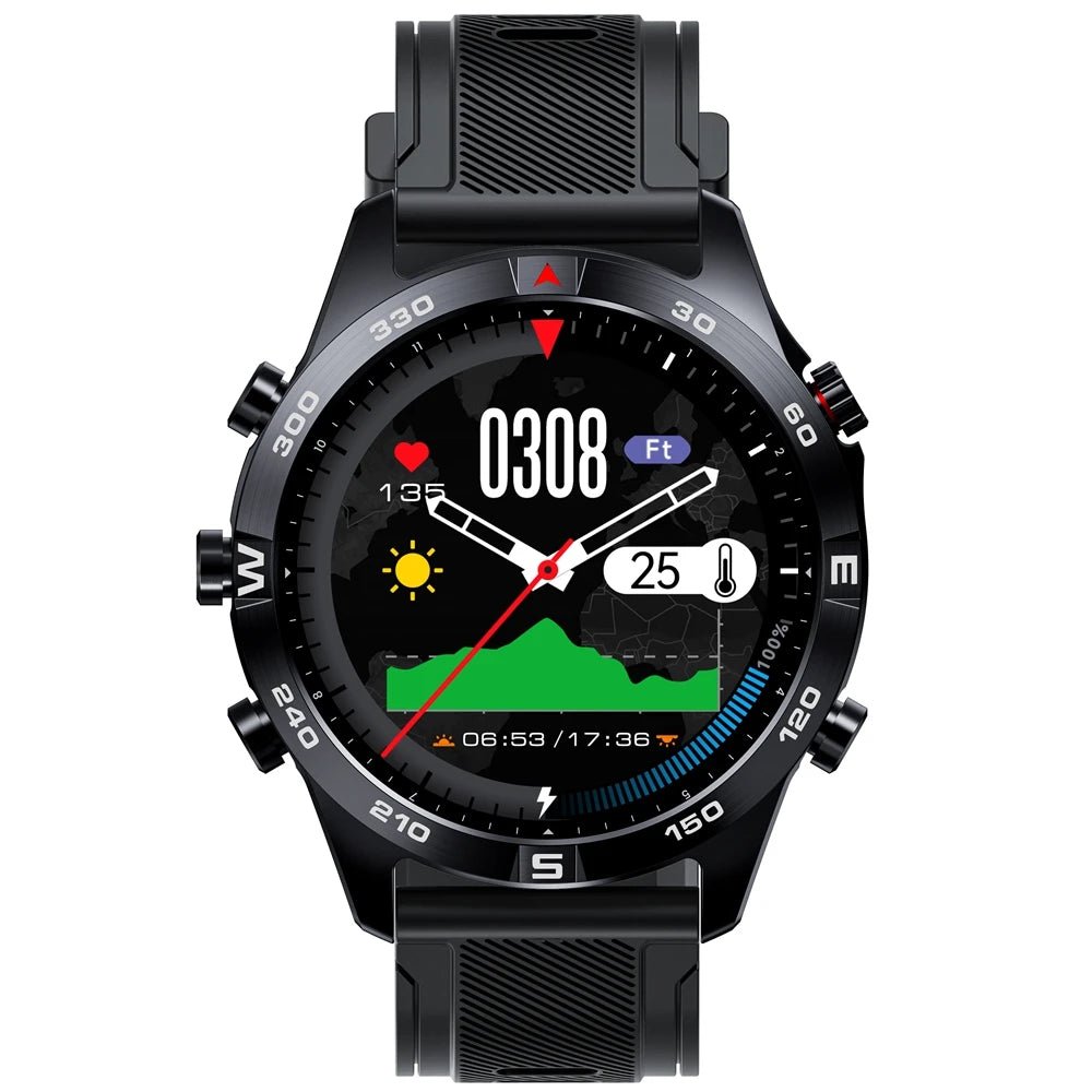 SUNROAD GPS Sports Watch Outdoor Glonass Map Navigation Tracker Altimeter Compass Heart Rate Monitor 50M Waterproof Wristwatch