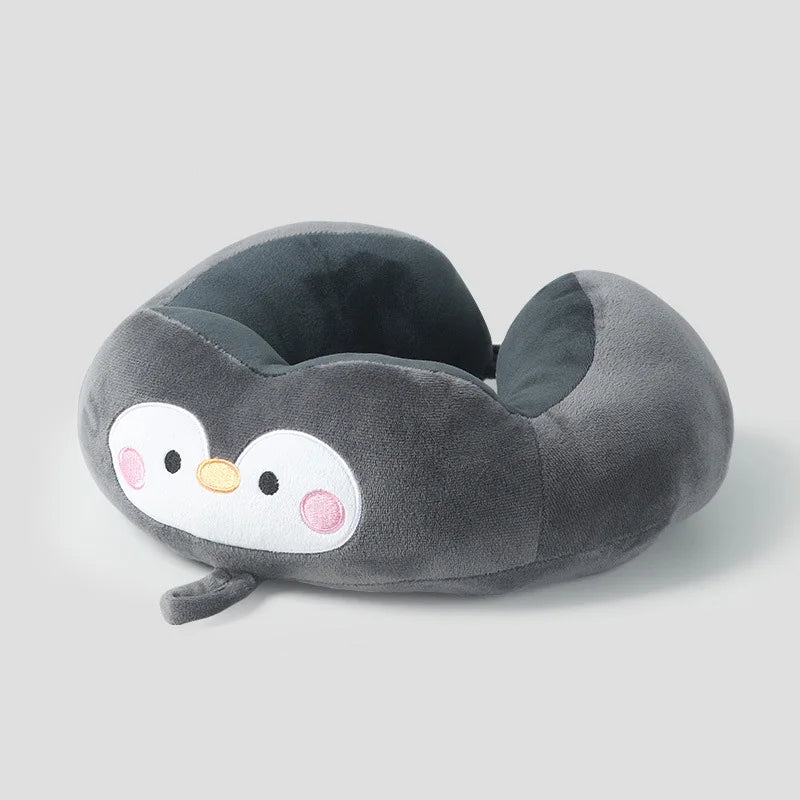 Wholesale Strawberry Bear Micro Fiber Soft Fluffy U Shape Pillow For Airplane Rest