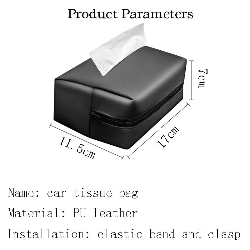 Car tissue bag seat back sun visor hanging tissue bag for SEAT Leon 5f Mk2 Mk3 Tarraco Cupra Mii