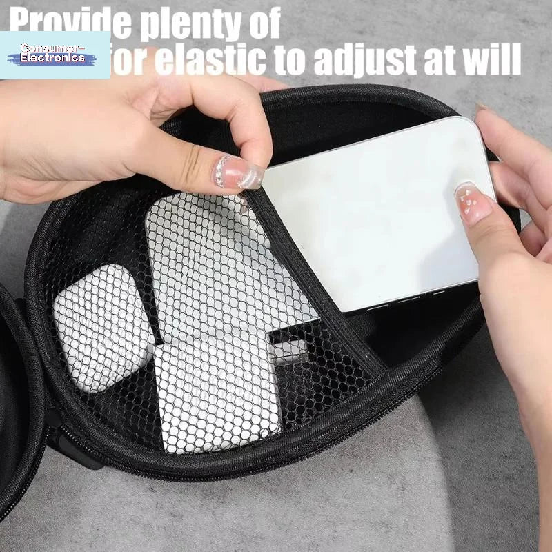 【1PC High-capacity Headset Headphone Case Travel Earphones Shockproof Storage Box EVA Headphone Universal Protective Bag】