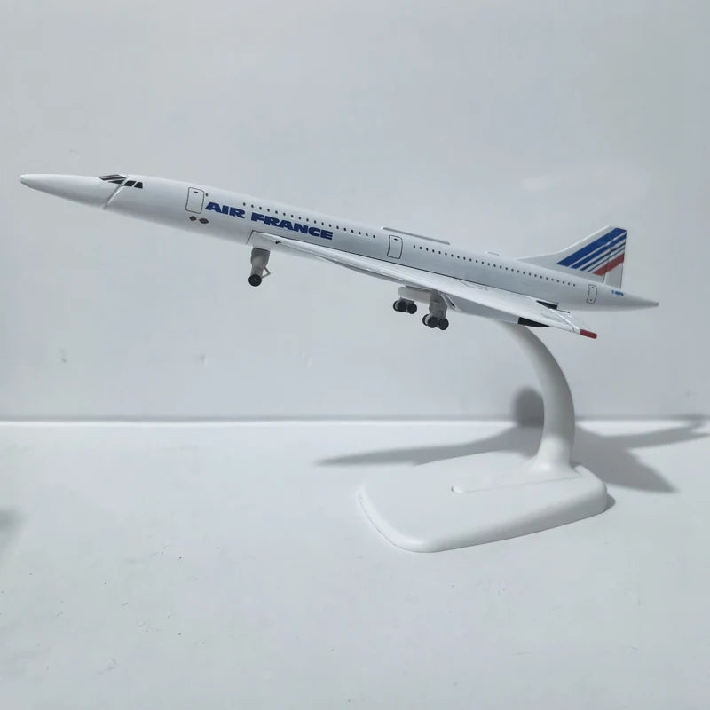 JASON TUTU 20CM Air France Concorde Aircraft Model Planel Airplane Diecast Metal 1/300 Scale Planes Collect Gifts