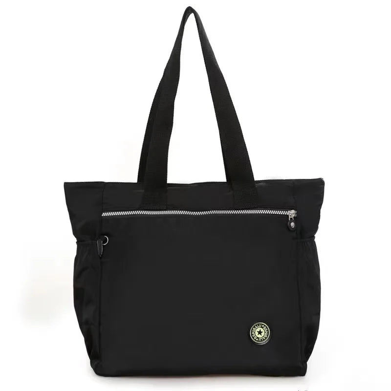 Super Big Bag ! Solid Color Women Tote Bag Fashion Large Capacity Handbag Shoulder Bag Nylon Ladies Purse Pouch Shopping Bag