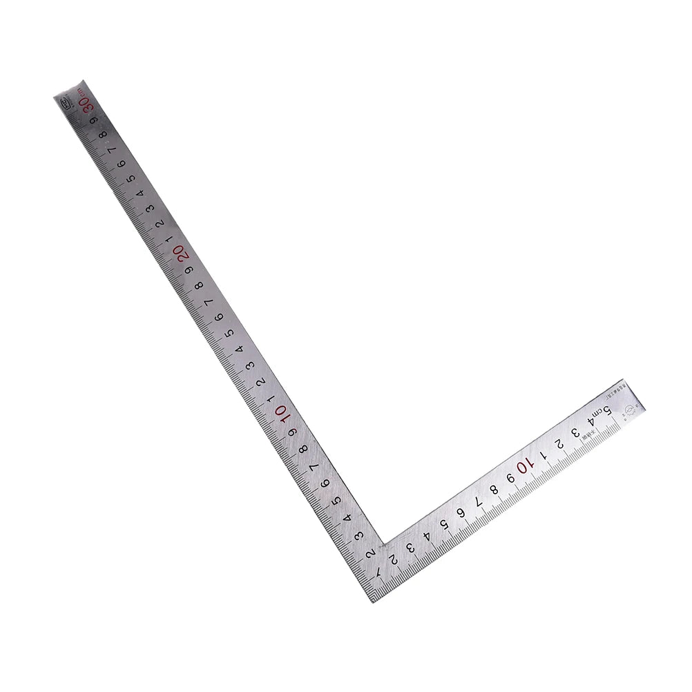 15 x 30cm 90 Degree Stainless Steel Right Angle Ruler Try Square Engineers Wood Measuring Tool Building Framing Gauges Ruler