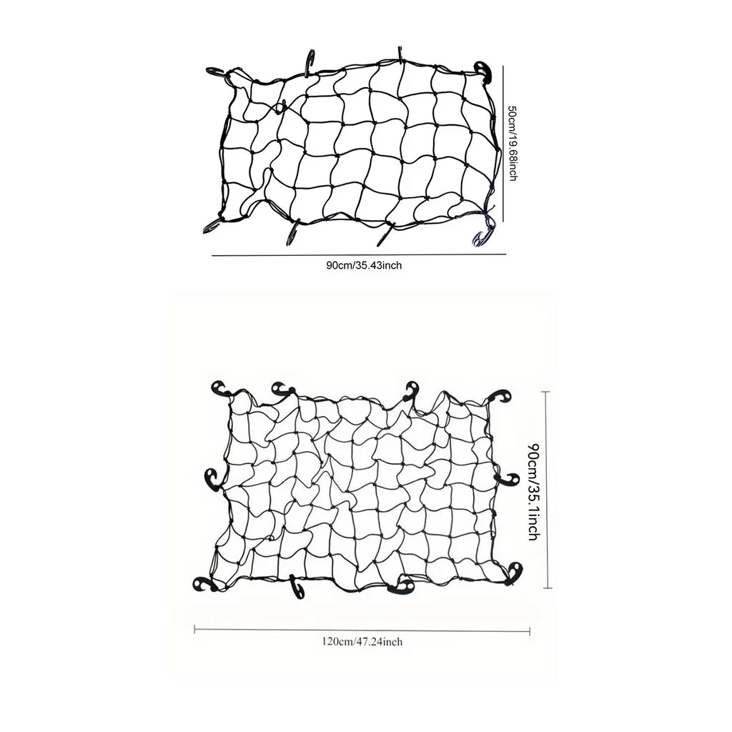 Elastic Cover Net with 8 Clip Outdoor Trolley Camping Wagon Luggage Net Elasticity Rope Cart Cover Car Storage Nets