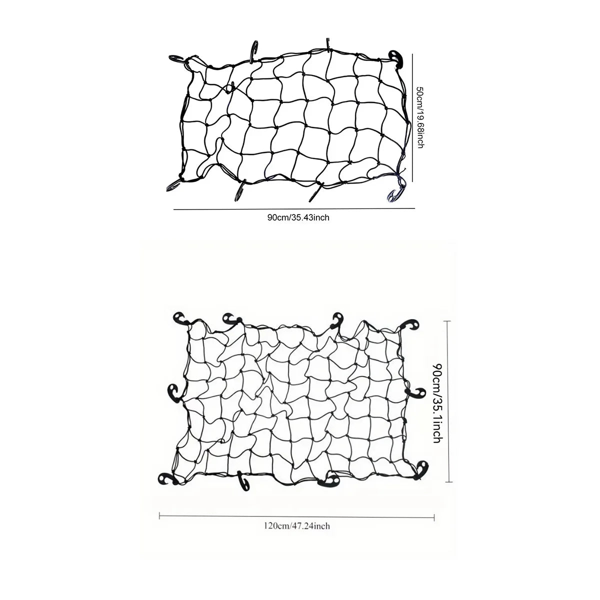 Elastic Cover Net with 8 Clip Outdoor Trolley Camping Wagon Luggage Net Elasticity Rope Cart Cover Car Storage Nets
