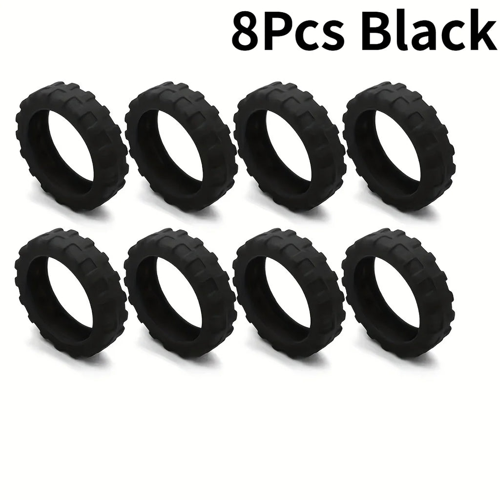 8pcs/set Silicone Luggage Wheel Protective Covers, Scratch Protection Covers for Universal Wheels.Essential Travel Accessorie.