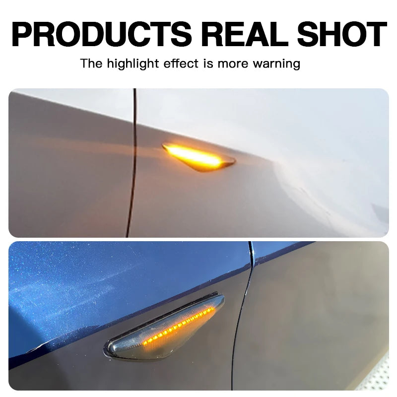 2PCS Canbus For BMW X3 F25 2007-2019 X5 E70 2007-2013 X6 E71 E72 2007-2014 LED Turn Signal Side Marker Lights Car Accessories