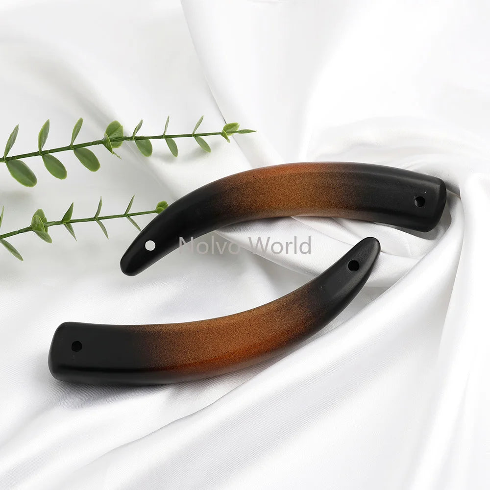 2/8/20PCS Ox horn Shape 16cm Detachable Wooden Bag Handles For Handbag Shoulder Purse Frame Arched Handle Decoration Accessories