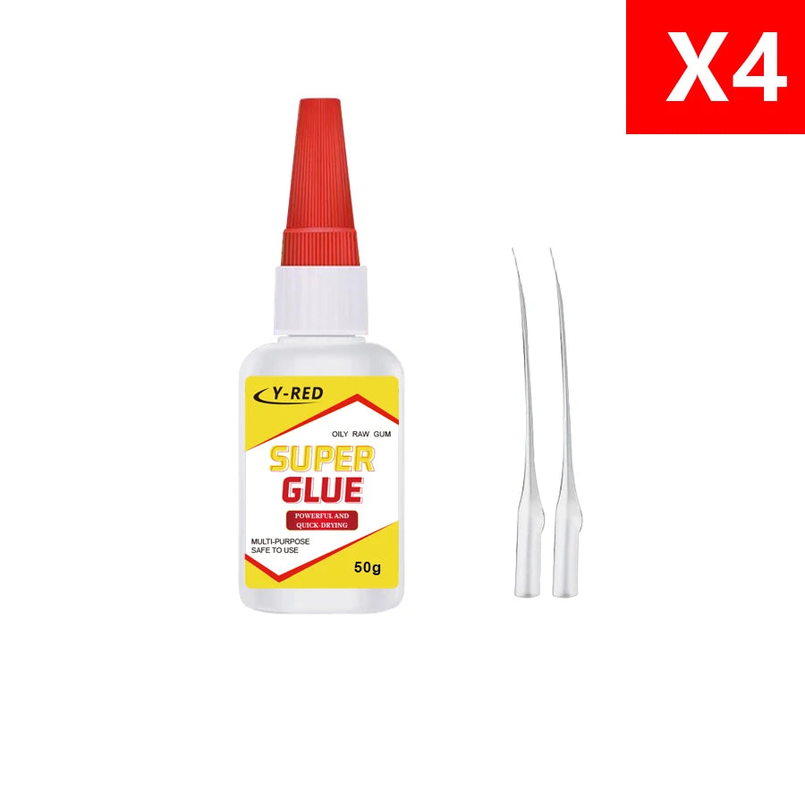 35g/50g Strong Bond Super Glue, Fast Drying Cyanoacrylate Adhesive for Leather, Rubber, Wood, Metal, Plastic, Home & Toy Repair
