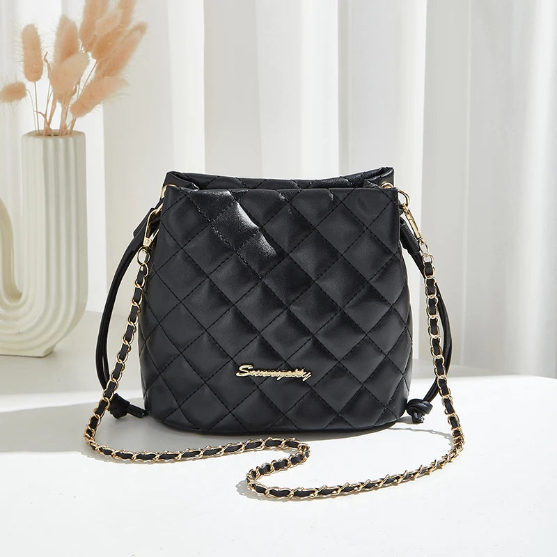 Ladies Large-Capacity Multi-Functional PU Leather Crossbody Bag Durable Commuting Single-Shoulder Handbag