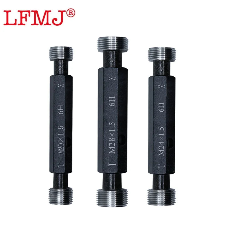 1pcs 6H M27-40 Steel Metric Screw Standard  Fine Thread Plug Gauge High Quality wholesale  X0.5 0.75 1.5 2  3 4 Measuring Tool